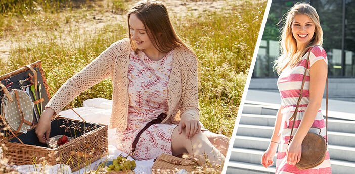 Tircot zomerjurkje uit gestreepte tricot stof